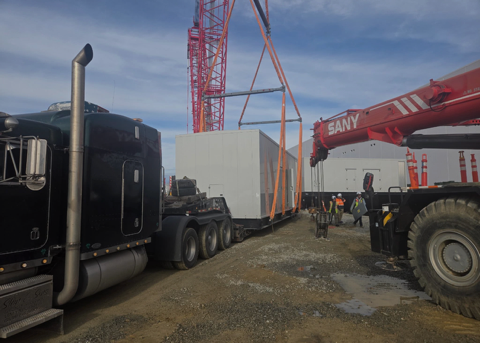 Freight equipment and operations on site