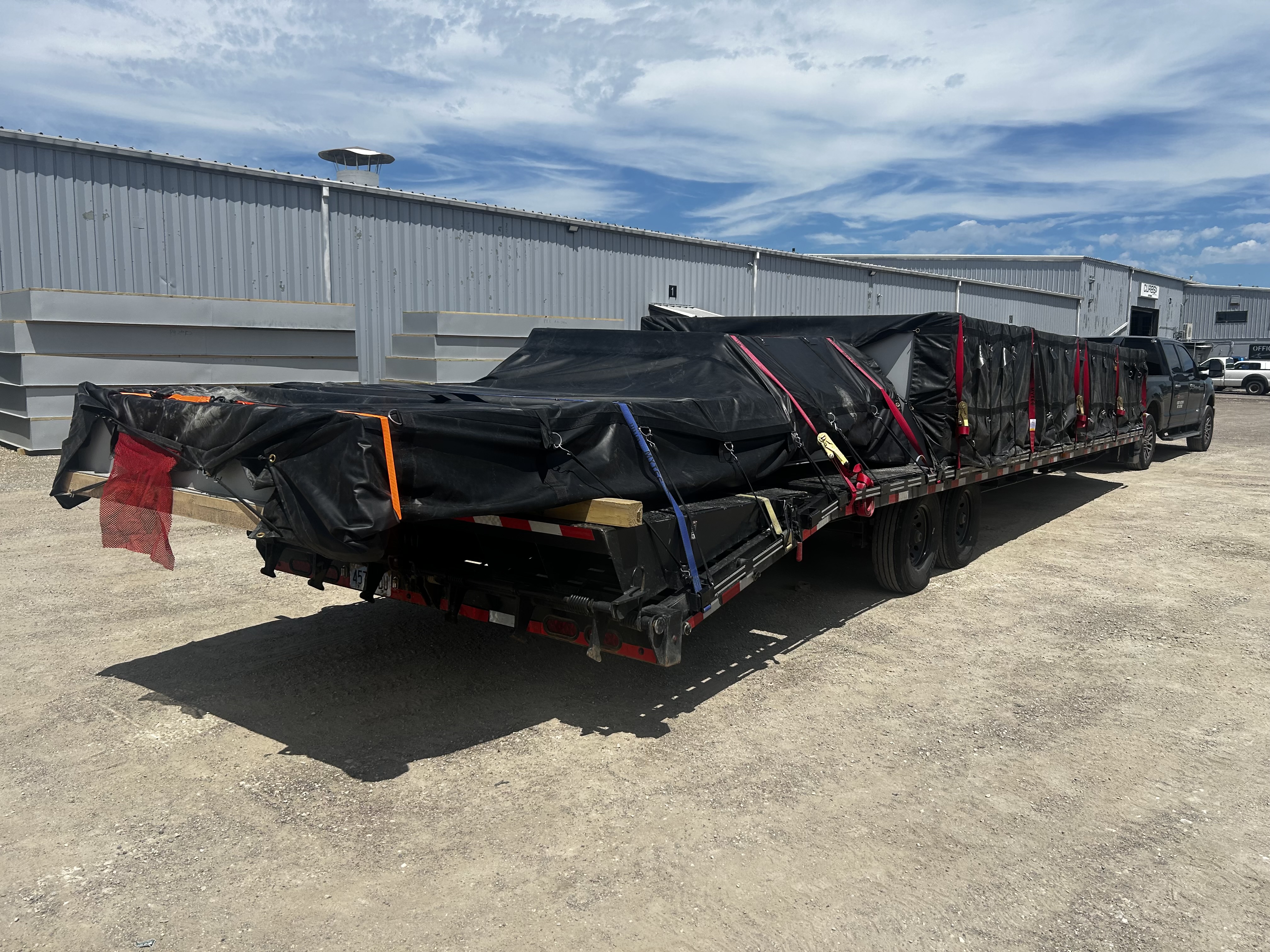 Commercial truck and freight scene